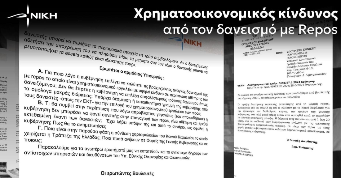 Χρηματοοικονομικός κίνδυνος από τον δανεισμό με Repos